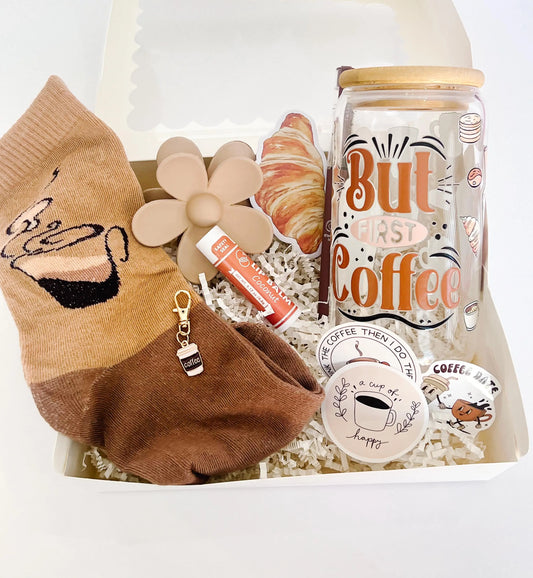 Coffee Lover Gift Kit – Tumbler, Socks & Cute Caffeine-Inspired Accessories