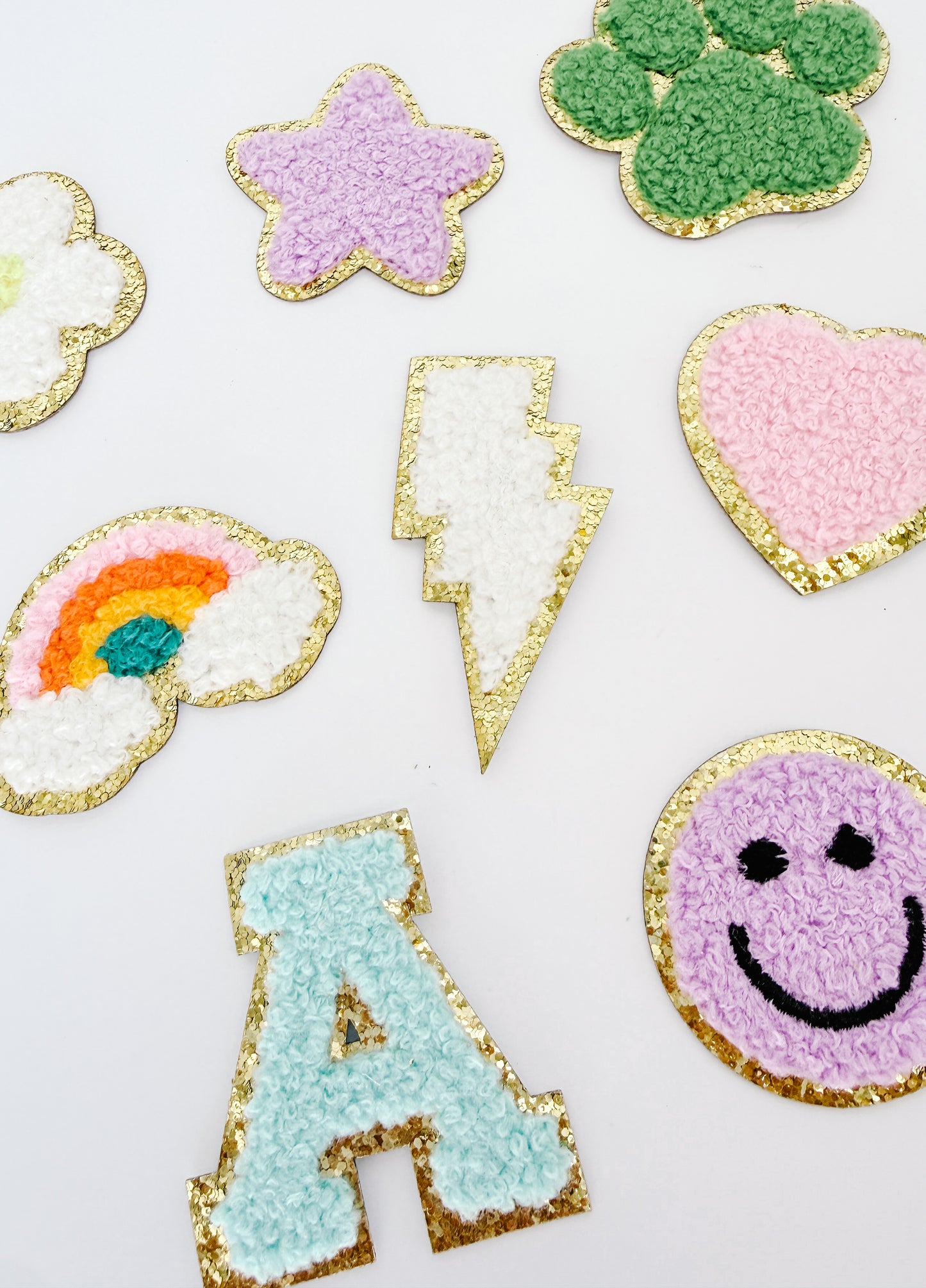 Shape Chenille Stick-on Patches