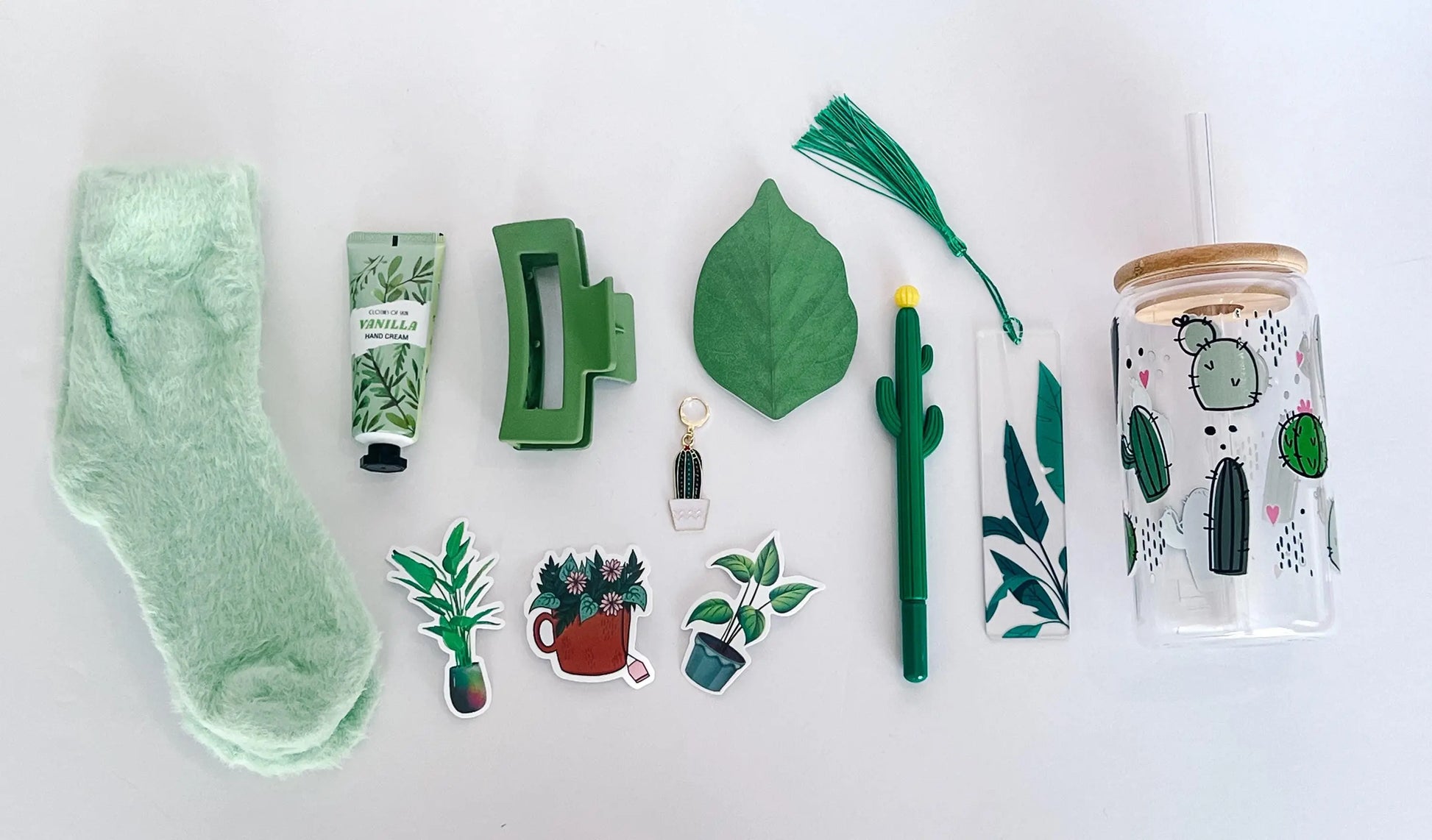 Plant Lover Gift Kit – Tumbler, Socks & Cute Greenery-Inspired Self Care Kit and Accessories