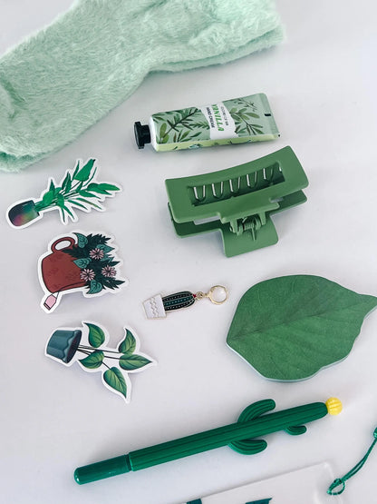 Plant Lover Gift Kit – Tumbler, Socks & Cute Greenery-Inspired Self Care Kit and Accessories