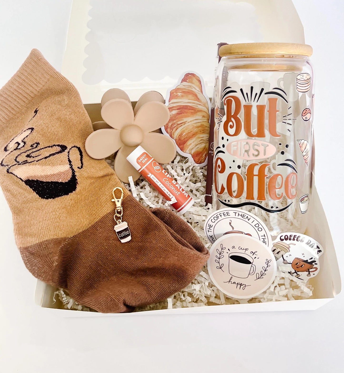 Coffee Lover Gift Kit – Tumbler, Socks & Cute Caffeine-Inspired Accessories