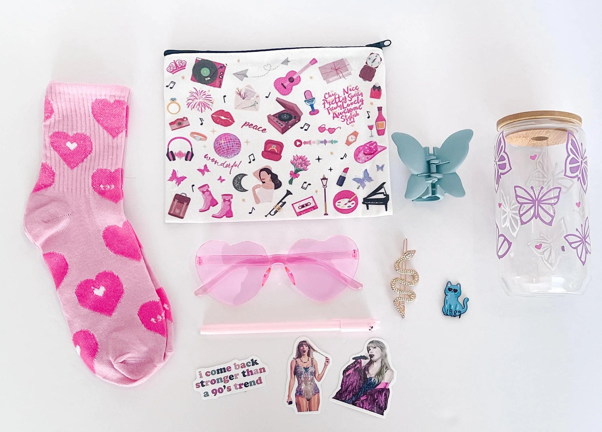 Swiftie Gift Kit – Taylor-Inspired Tumbler, Accessories & Cute Fan Favorites