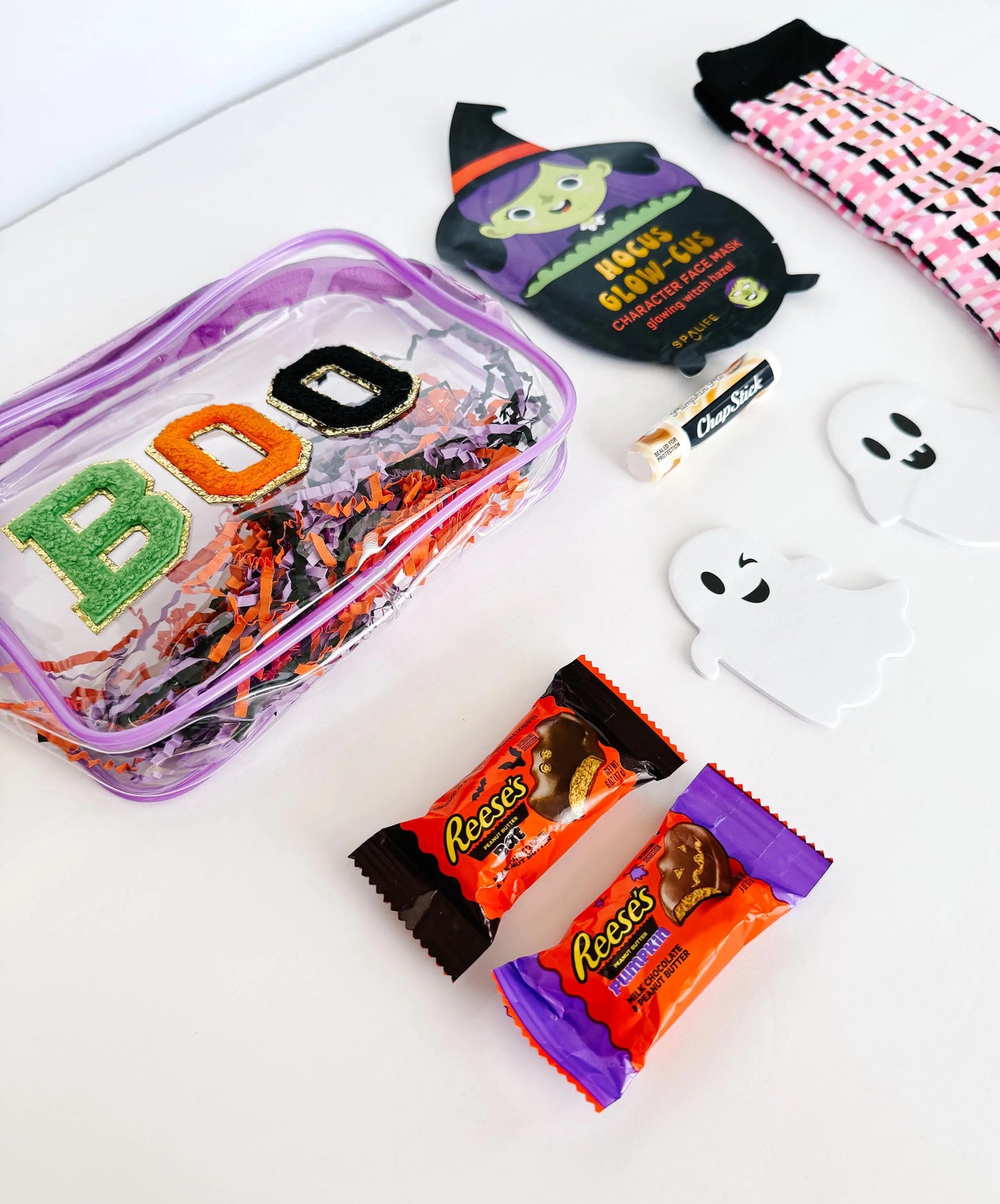Stuffed Halloween BOO Bags, Boo Baskets, Halloween bags, Halloween gift, Halloween socks, Halloween lovers gift