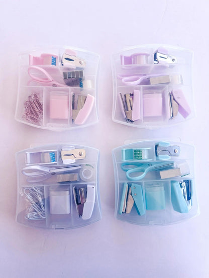 Mini Office Supply Kit – Compact School & Desk Essentials Set - Curated Kit Co