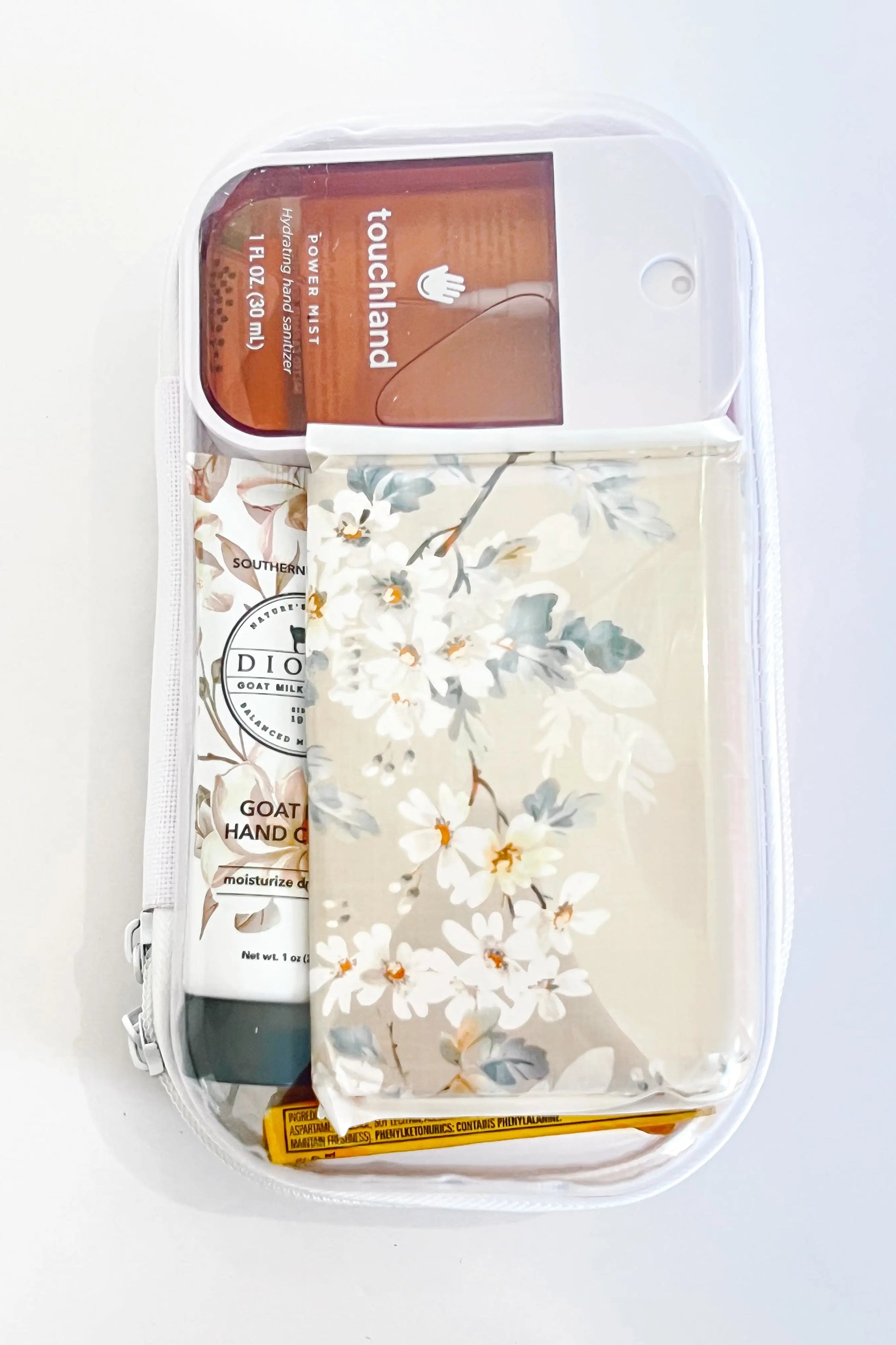 The Purse Pouch in neutral colors– Compact Purse case with everyday essentials.